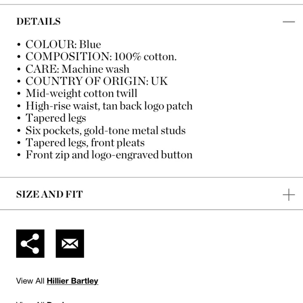 NWT $525 Hillier Bartley High Rise Jeans, US2/UK6 - Picture 3 of 13